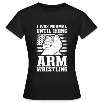 Bras de fer de fer - T-shirt Femme - noir - Devant - AI Model Female 172 dark (172cm)