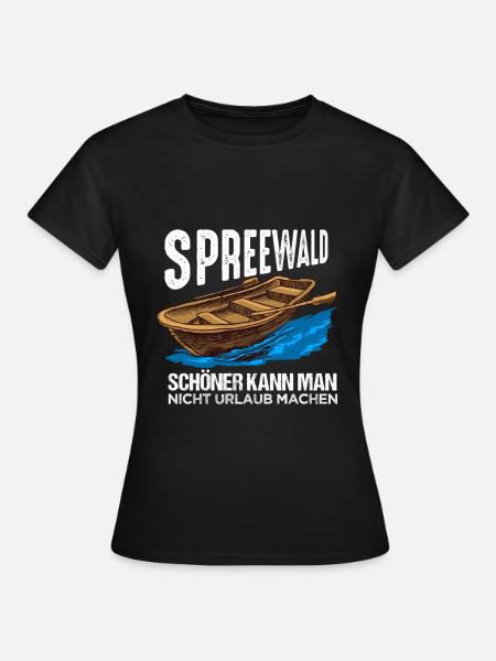 Cooles Spreewald Ostdeutschland Design - Frauen T-Shirt - Schwarz