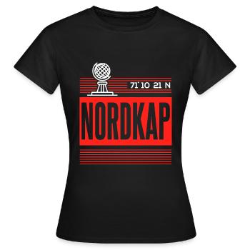 Nordkapp 71 10 21 N Norvège Design - T-shirt Femme - noir - Devant - AI Model Female 172 dark (172cm)