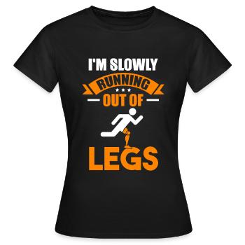 Leg prosthesis prosthesis leg amputation - Women's T-Shirt - black - Front - AI Model Female 172 dark (172cm)