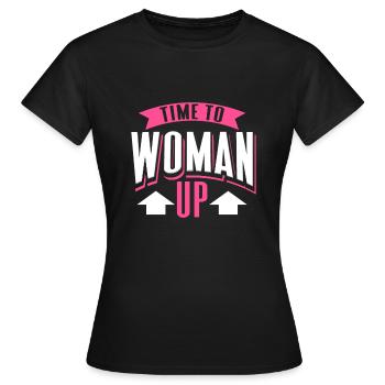 Il est temps de se lever - T-shirt Femme - noir - Devant - AI Model Female 172 dark (172cm)