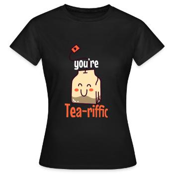 Witziges Sprüche Illustrations Design - Frauen T-Shirt - Schwarz - Vorne - AI Model Female 172 dark (172cm)