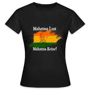 Lustiger Mahatma Ghandi Spruch - Frauen T-Shirt - Schwarz - Vorne - AI Model Female 172 dark (172cm)