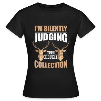 Taxidermist Taxidermie Sammlung - Frauen T-Shirt - Schwarz - Vorne - AI Model Female 172 dark (172cm)