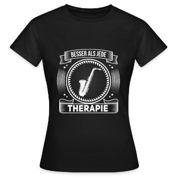 Witziges Trompeten Musiker Komponisten - Frauen T-Shirt - Schwarz - Vorne - AI Model Female 172 dark (172cm)