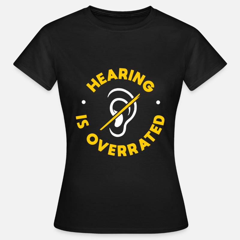 Deaf Pride Deaf Sign Language ASL - Women's T-Shirt - black