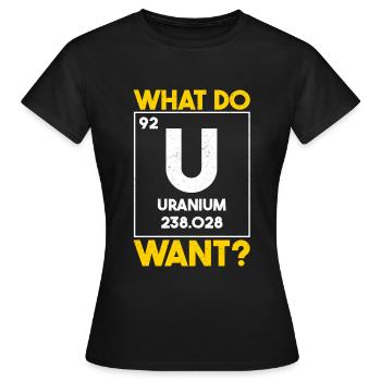 Nuklearingenieur Atomkraft Radioaktiv Nuklear - Frauen T-Shirt - Schwarz - Vorne - AI Model Female 172 dark (172cm)