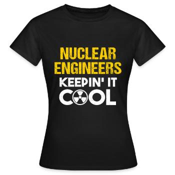 Ingénieur Nucléaire Nucléaire Nucléaire Radioactif - T-shirt Femme - noir - Devant - AI Model Female 172 dark (172cm)