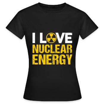 Atomenergie Atomkraft Nuklear Radioaktiv - Frauen T-Shirt - Schwarz - Vorne - AI Model Female 172 dark (172cm)