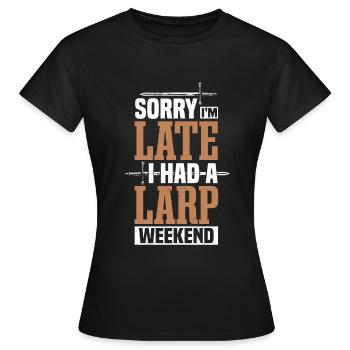 Jeu de rôle Fantasy RPG LARP - T-shirt Femme - noir - Devant - AI Model Female 172 dark (172cm)