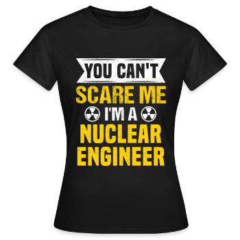 Nuklearingenieur Radioaktiv Lustig Atomkraft - Frauen T-Shirt - Schwarz - Vorne - AI Model Female 172 dark (172cm)