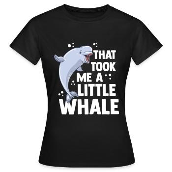 baleine mammifère marin béluga mer - T-shirt Femme - noir - Devant - AI Model Female 172 dark (172cm)