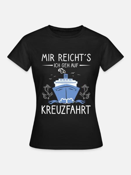 Endlich auf Kreuzfahrt - Frauen T-Shirt - Schwarz