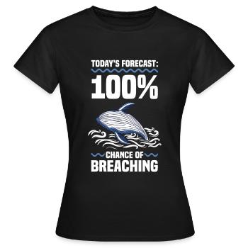 Observation des baleines Mammifères marins du rorqual bleu - T-shirt Femme - noir - Devant - AI Model Female 172 dark (172cm)