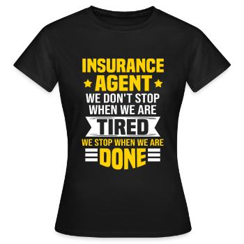 Agent d’assurance Actuaire Assurance - T-shirt Femme - noir - Devant - AI Model Female 172 dark (172cm)