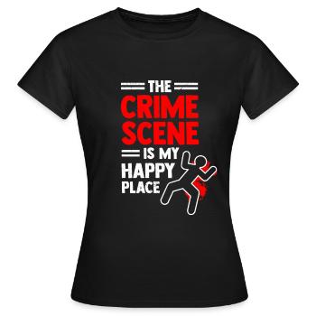 Criminalistique sur scène de crime Criminalistique - T-shirt Femme - noir - Devant - AI Model Female 172 dark (172cm)