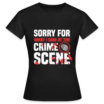 Criminalistique Scène de crime Science médico-légale - T-shirt Femme - noir - Devant - AI Model Female 172 dark (172cm)