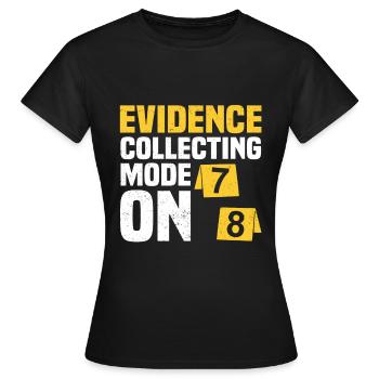Criminalistique de scène de crime Collecte de preuves - T-shirt Femme - noir - Devant - AI Model Female 172 dark (172cm)