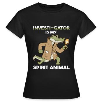 Enquêteur judiciaire - T-shirt Femme - noir - Devant - AI Model Female 172 dark (172cm)