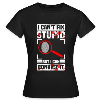 Preuve médico-légale - T-shirt Femme - noir - Devant - AI Model Female 172 dark (172cm)