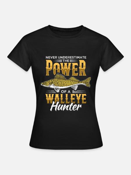 Zander angeln Angler Walleye - Frauen T-Shirt - Schwarz