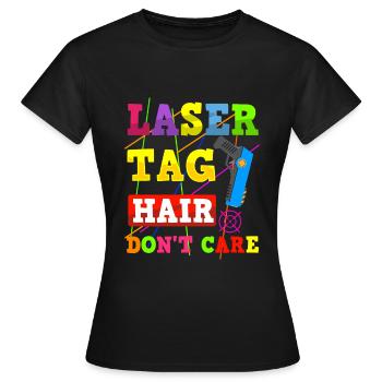 Laser Tag Laser Gun Laser Tag Drôle - T-shirt Femme - noir - Devant - AI Model Female 172 dark (172cm)