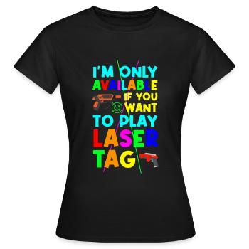 Laser Tag Beam Laser Tag Laser Gun - T-shirt Femme - noir - Devant - AI Model Female 172 dark (172cm)