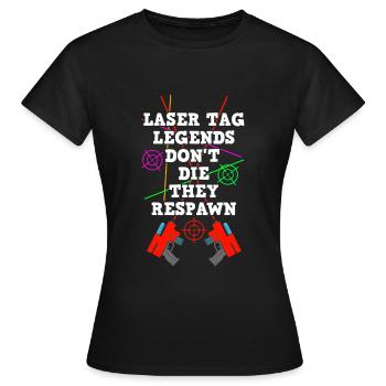 Laser Tag Laser Gun Laser Tag Laser Beam - T-shirt Femme - noir - Devant - AI Model Female 172 dark (172cm)