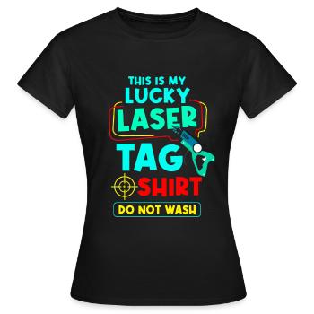 Laser Tag Laser Gun Laser Tag Lasergame - T-shirt Femme - noir - Devant - AI Model Female 172 dark (172cm)