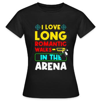 Laser Tag Funny Laser Gun Laser Tag - T-shirt Femme - noir - Devant - AI Model Female 172 dark (172cm)