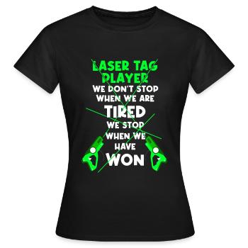 Laser Tag Laser Beam Laser Gun Laser Tag - T-shirt Femme - noir - Devant - AI Model Female 172 dark (172cm)