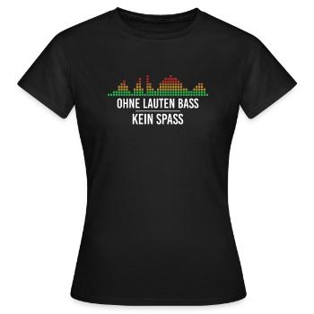Techno lauter Bass - Frauen T-Shirt - Schwarz - Vorne - AI Model Female 172 dark (172cm)