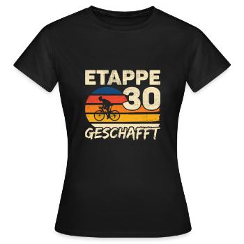 Elektrofahrrad 30er Geburtstag - Frauen T-Shirt - Schwarz - Vorne - AI Model Female 172 dark (172cm)