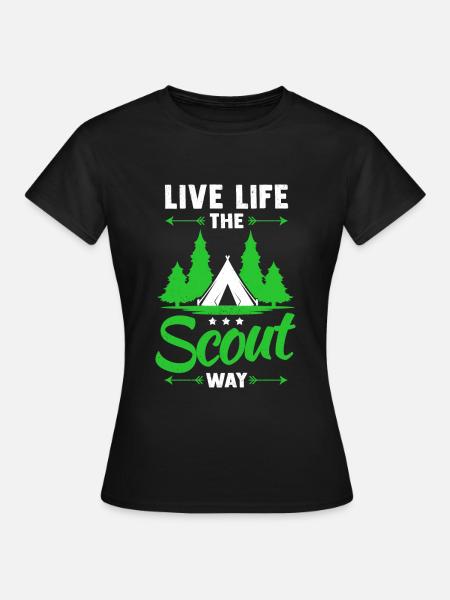 Scout Scout Guide Scouting Camping - T-shirt Femme - noir