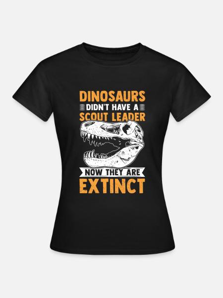 Pfadfinderführer Lustig Pfadfinder Dinosaurier - Frauen T-Shirt - Schwarz