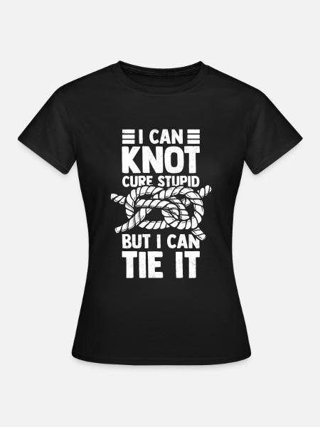 Nœud de corde scout drôle de scout - T-shirt Femme - noir