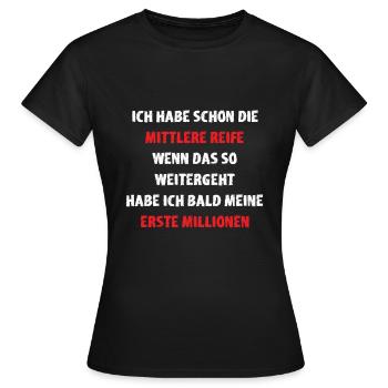 Mittlere Reife Abschluss Realschule - Frauen T-Shirt - Schwarz - Vorne - AI Model Female 172 dark (172cm)