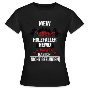 Holzfällerhemd nicht gefunden - Frauen T-Shirt - Schwarz - Vorne - AI Model Female 172 dark (172cm)