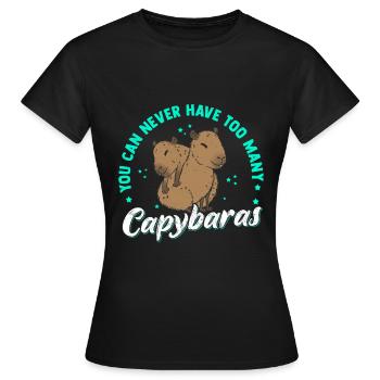 Rongeur Capybara Rongeur capybara rongeur - T-shirt Femme - noir - Devant - AI Model Female 172 dark (172cm)