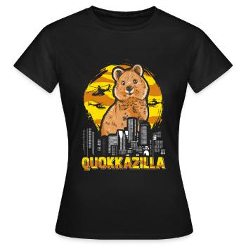 Quokka marsupial Quokkazilla - T-shirt Femme - noir - Devant - AI Model Female 172 dark (172cm)