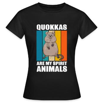 Marsupial de Quokka Australie - T-shirt Femme - noir - Devant - AI Model Female 172 dark (172cm)