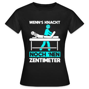 Physiotherapeut Lustig Physiotherapie - Frauen T-Shirt - Schwarz - Vorne - AI Model Female 172 dark (172cm)