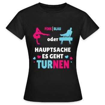 Kunstturnen Gender Reveal Turnen - Frauen T-Shirt - Schwarz - Vorne - AI Model Female 172 dark (172cm)