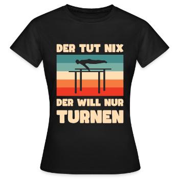 Kunstturnen Barren Turnen - Frauen T-Shirt - Schwarz - Vorne - AI Model Female 172 dark (172cm)