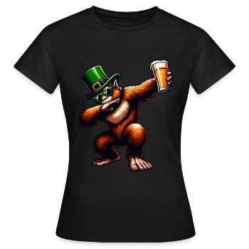 Buveurs de bière de pub irlandais de la Saint-Patrick - T-shirt Femme - noir - Devant - AI Model Female 172 dark (172cm)