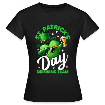 L’équipe des buveurs de bière de la Saint-Patrick Pub irlandais - T-shirt Femme - noir - Devant - AI Model Female 172 dark (172cm)