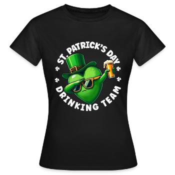St Patrick’s Day Pub irlandais buveur de bière irlandais - T-shirt Femme - noir - Devant - AI Model Female 172 dark (172cm)