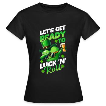 Boisson à la bière irlandaise de la Saint-Patrick Irlande - T-shirt Femme - noir - Devant - AI Model Female 172 dark (172cm)