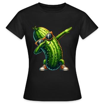 Concombre aigre Dabbing Concombre Concombre - T-shirt Femme - noir - Devant - AI Model Female 172 dark (172cm)