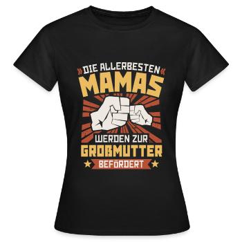 DIE ALLERBESTEN MAMAS GROßMUTTER BEFÖRDERT OMI OMA - Frauen T-Shirt - Schwarz - Vorne - AI Model Female 172 dark (172cm)